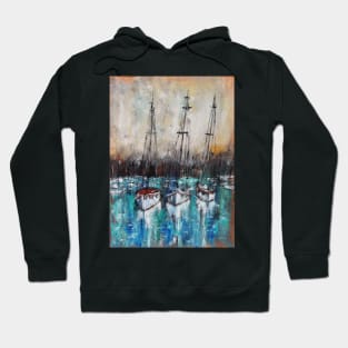 Sailboats at Dock Hoodie